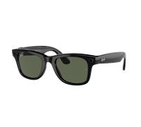 META Ray-Ban Lunettes connectées Wayfarer, Noir brillant, Verres Vert G15