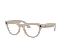 Lunettes Ray-Ban Meta Skyler Shiny Chalky Grey avec verres Clear Sapphire Transitions photochromiques