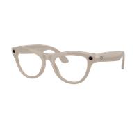 Ray-Ban Unisex Ray-Ban Meta Skyler - Couleur du Monture: Gris craie, Couleur de Lentille: Incolore/Saphir