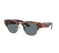 Ray - Ban Unisex Ray - Ban RB0316S MEGA CLUBMASTER 954/3R Lunettes de soleil Acétate Marron Bleu Carré Polarisé