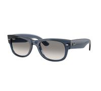 Ray - Ban Unisex Ray - Ban RB0832S MEGA WAYFARER II 684532 Lunettes de soleil Acétate Bleu Gris Carré Normale Nuancé