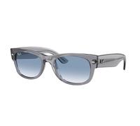 Ray - Ban Unisex Ray - Ban RB0832S MEGA WAYFARER II 68463F Lunettes de soleil Acétate Gris Bleu Carré Normale Nuancé