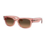 Ray - Ban Unisex Ray - Ban RB0832S MEGA WAYFARER II 684843 Lunettes de soleil Acétate Rose Marron Carré Normale Nuancé