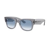 Ray - Ban Unisex Ray - Ban RB0840S MEGA WAYFARER 68463F Lunettes de soleil Acétate Gris Bleu Carré Normale Nuancé