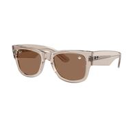 Ray - Ban Unisex Ray - Ban RB0840S MEGA WAYFARER 68701A Lunettes de soleil Acétate Marron Marron Carré Normale