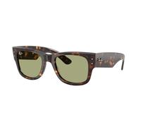 Ray - Ban Unisex Ray - Ban RB0840S MEGA WAYFARER 902/4E Lunettes de soleil Acétate Tortue Vert Carré Normale