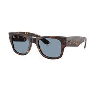 Ray - Ban Unisex Ray - Ban RB0840S MEGA WAYFARER 902/56 Lunettes de soleil Acétate Tortue Bleu Carré Normale