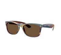 Ray - Ban Unisex Ray - Ban RB2132 NEW WAYFARER 682533 Lunettes de soleil Nylon Marron Marron Carré Normale