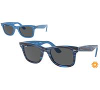Ray - Ban Unisex Ray - Ban RB2140 WAYFARER 1409B1 Lunettes de soleil Acétate Bleu Gris Carré Normale