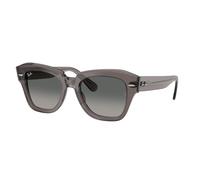 Ray - Ban Unisex Ray - Ban RB2186 STATE STREET 136971 Lunettes de soleil Acétate Gris Gris Carré Normale Ombré