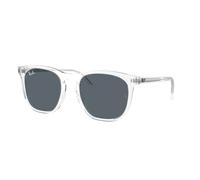 Ray - Ban Unisex Ray - Ban RB2210 6447R5 Lunettes de soleil Acétate Transparent Bleu Carré Normale