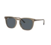 Ray - Ban Unisex Ray - Ban RB2210 6765R5 Lunettes de soleil Acétate Marron Bleu Carré Normale Antireflet