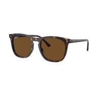 Ray - Ban Unisex Ray - Ban RB2210 902/57 Lunettes de soleil Acétate Tortue Marron Carré Polarisé