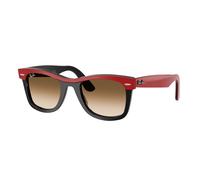 Ray - Ban Unisex Ray - Ban RB2240 WAYFARER 955/51 Lunettes de soleil Acétate Rouge Marron Carré Normale Ombré