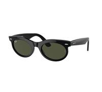Ray - Ban Unisex Ray - Ban RB2242 WAYFARER OVAL 901/31 Lunettes de soleil Acétate Noir Vert Ronde Normale