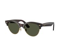 Ray - Ban Unisex Ray - Ban RB2341 CLUBMASTER WAY 990/31 Lunettes de soleil Acétate Havane Vert Carré Normale