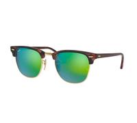 Ray - Ban Unisex Ray - Ban RB3016 CLUBMASTER 114519 Lunettes de soleil Acétate Marron Vert Carré Normale