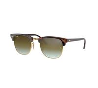 Ray - Ban Unisex Ray - Ban RB3016 CLUBMASTER 990/9J Lunettes de soleil Acétate Tortue Vert Carré Normale