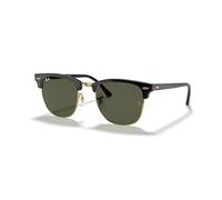 Ray-Ban Clubmaster Classic Vert Teinte unie + Noir