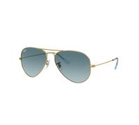 Ray - Ban Unisex Ray - Ban RB3025 AVIATOR 001/3M Lunettes de soleil Métal Or Bleu Pilote Normale