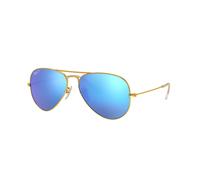 Ray - Ban Unisex Ray - Ban RB3025 AVIATOR 112/4L Lunettes de soleil Métal Or Bleu Pilote Polarisé