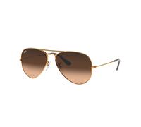Ray - Ban Unisex Ray - Ban RB3025 AVIATOR 9001A5 Lunettes de soleil Métal Marron Rose Pilote Normale