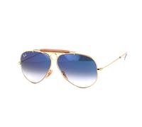 Ray - Ban Unisex Ray - Ban RB3138 SHOOTER Gold/blue Lunettes de soleil Métal Or Bleu Pilote Normale Ombré