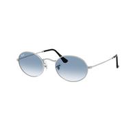 RAY-BAN Lunettes de soleil ovales unisexes Argent/Clear Gradient Blue, 51 mm, Argent