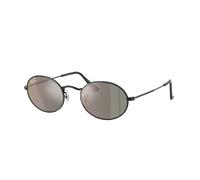 Ray - Ban Unisex Ray - Ban RB3547N OVAL 002/39 Lunettes de soleil Métal Noir Ronde Normale