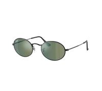 Ray - Ban Unisex Ray - Ban RB3547N OVAL 002/68 Lunettes de soleil Métal Noir Ronde Normale