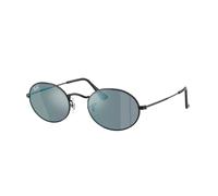 Ray - Ban Unisex Ray - Ban RB3547N OVAL 002/8O Lunettes de soleil Métal Noir Ronde Normale