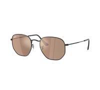 Ray - Ban Unisex Ray - Ban RB3548N HEXAGONAL 002/93 Lunettes de soleil Acier Noir Marron Géométrique Miroir