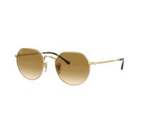 Ray - Ban Unisex Ray - Ban RB3565 JACK 001/51 Lunettes de soleil Métal Or Marron Géométrique Normale Ombré