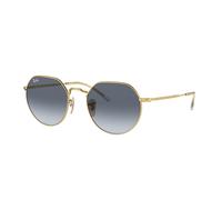 Ray - Ban Unisex Ray - Ban RB3565 JACK 001/86 Lunettes de soleil Métal Or Bleu Géométrique Normale Ombré