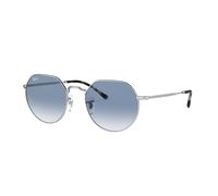 Ray - Ban Unisex Ray - Ban RB3565 JACK 003/3F Lunettes de soleil Métal Argent Bleu Géométrique Normale Ombré