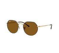 Ray - Ban Unisex Ray - Ban RB3565 JACK 927533 Lunettes de soleil Métal Havane Marron Géométrique Normale
