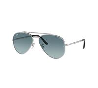 Ray - Ban Unisex Ray - Ban RB3625 NEW AVIATOR 003/3M Lunettes de soleil Métal Argent Bleu Pilote Normale Ombré