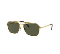 Ray - Ban Unisex Ray - Ban RB3636 NEW CARAVAN 919631 Lunettes de soleil Métal Or Vert Carré Normale