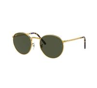 Ray - Ban Unisex Ray - Ban RB3637 NEW ROUND 919631 Lunettes de soleil Métal Or Vert Pantos Normale