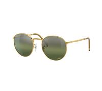 Ray - Ban Unisex Ray - Ban RB3637 NEW ROUND 9196G4 Lunettes de soleil Métal Or Vert Pantos Polarisé Ombré
