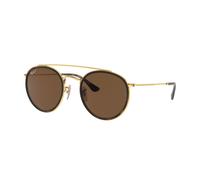 Ray - Ban Unisex Ray - Ban RB3647N 001/57 Lunettes de soleil Métal Or Ronde Polarisé