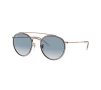 Ray - Ban Unisex Ray - Ban RB3647N 90683F Lunettes de soleil Métal Bronze Bleu Ronde Normale Ombré