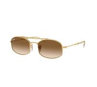 Ray - Ban Unisex Ray - Ban RB3719 001/51 Lunettes de soleil Métal Or Marron Ronde Normale Ombré