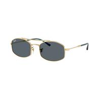 Ray - Ban Unisex Ray - Ban RB3719 9278R5 Lunettes de soleil Métal Or Bleu Ronde Normale