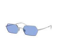 Ray - Ban Unisex Ray - Ban RB3728 YEVI 003/80 Lunettes de soleil Métal Argent Bleu Géométrique Normale