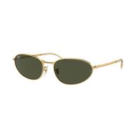Ray - Ban Unisex RB3734 001/31 Lunettes de soleil Métal Or Vert Géométrique Normale