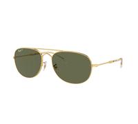 Ray - Ban Unisex Ray - Ban RB3735 BAIN BRIDGE 001/58 Lunettes de soleil Métal Or Vert Pilote Polarisé Antireflet