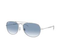 Ray - Ban Unisex Ray - Ban RB3735 BAIN BRIDGE 003/3F Lunettes de soleil Métal Argent Bleu Pilote Normale Ombré