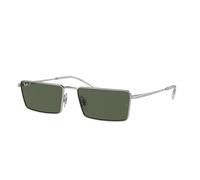 Ray - Ban Unisex Ray - Ban RB3741 EMY 003/9A Lunettes de soleil Métal Argent Vert Carré Polarisé