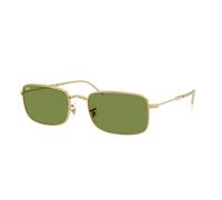 Ray - Ban Unisex Ray - Ban RB3746 001/4E Lunettes de soleil Métal Or Vert Carré Normale